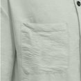 thumbnail image 6 of Havenx Cotton Linen Hoodies for Men Button Down Long Sleeves Hooded Shirts with Pockets Hoodie Trendy Summer Beach Vacation Casual Top,Mint Green M, 6 of 7