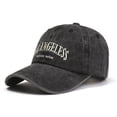 thumbnail image 5 of LxrBlank Los Angeles Embroidered Baseball Cap Men Women Letter Print Hop Trucker Hat Adjustable Sun Cap One Size, 5 of 7