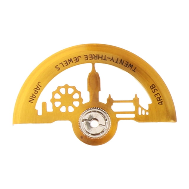 Piezas de reparación de rotor de movimiento de reloj, repuesto robusto y estable para relojes mecánicos, rotor de peso para NH39, 7S26, 6R36, 4R35 y Marrón Amarillo