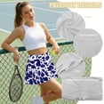 thumbnail image 5 of SEANATIVE Women's Tennis Golf Skirts High Waisted Skorts with Pockets Inner Shorts Pleated Athletic Skirt Breathable Stretchy Golf Pickleball Running Workout Skort, S, Cow Print Navy Blue White, 5 of 7