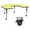 Yellow, variant on Flash Furniture Wren Mobile 60''W x 66''L Horseshoe Oak Thermal Laminate Activity Table - Height Adjustable Short Legs
