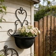 thumbnail image 6 of Fwttom Plant Pots, Vintage Iron Hanging Plastic Flower Pots for Outdoor Plants, Planter Container for Windowsill Balcony Home Decoration, Black, 6 of 9