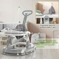 thumbnail image 4 of XunKA 5-in-1 Foldable Baby Walker with Foot Pads & Handles for Boys and Girls 6-24 Months, Gray, 4 of 8