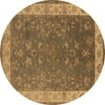 thumbnail image 1 of Ahgly Company Indoor Round Oriental Brown Traditional Area Rugs, 5' Round, 1 of 4