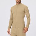 thumbnail image 3 of StSilkitty Mens Athletic Jacket Full Zip Long Sleeve Mock Neck Jacket Lightweight Breathable Running Hiking Fishing Coat, 3 of 6