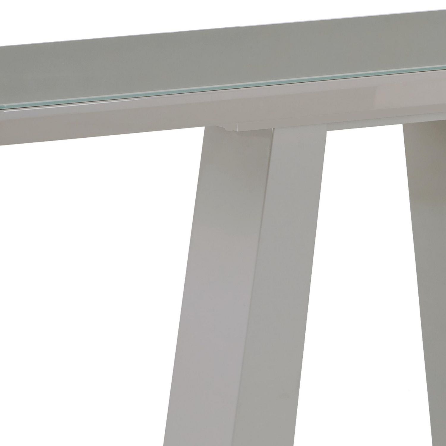 Contemporary MDF & Glass Console Table - Warm Grey
