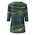 thumbnail image 5 of IROINNID Discount Polyester Long Sleeve T Shirt for Women Casual Printed T-shirt Blouse Round Neck Tops,Olive Green, 5 of 5