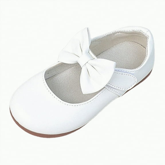 Drie Princess Shoes for Girls Girls Dress Shoes Princess Shoes for Toddler Little Girl Mary Jane Low Heels Glitter Flower Party Wedding Footwear White,13