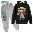 thumbnail image 1 of Sudadera con capucha de Anime de una pieza para niños, jersey de Luffy, sudadera con capucha de gran tamaño, abrigo de Hip Hop, ropa para niños, novedad, 1 of 1