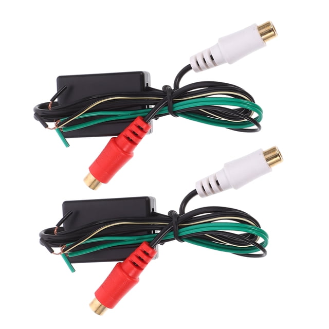 KAKOWELY kit de Fil audio pour Voiture 2 Pcs Adaptateur audio Câble Convertisseur de Sortie Ligne pour Subwoofer Adaptateur de Sortie Ligne pour Subwoofer à Haut-Parleur Fil