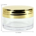 thumbnail image 3 of Beauticom 12 Pieces High Quality 20 Gram 20 ml (0.7 oz) Clear Round Acrylic Cosmetic Product Sample Travel Jars with Gold Lids, 3 of 6