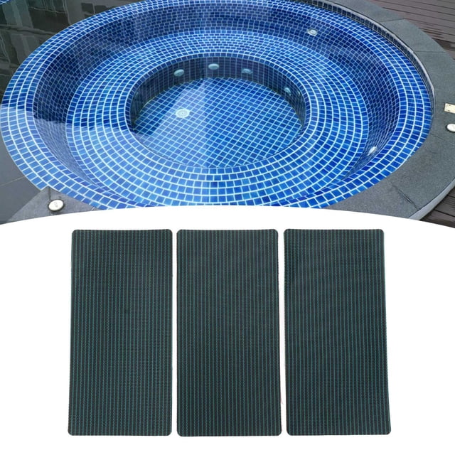 Pool Patch Repair Kit, 3 PCS, Green PP Self Adhesive, Designed For Swimming Pool Cover Patch Repair, Easy And Efficient Solution