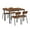 Brown, variant on Modern Dining Table Set, 5 Piece Dining Set with 4 Chairs, Dinette Table and Chairs Set for Small Space, Kitchen Breakfast Table Set for 4, D9229