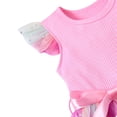 thumbnail image 4 of Lanbubble Toddler Baby Girls Rainbow Tutu Dresses Tulle Dress Party Princess Sequins Sundress Ruffle Sleeveless Pink 2-3 Years, 4 of 11