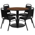thumbnail image 2 of Flash Furniture 36Rd Laminate Table Set-Bnqt In Black Top Black Vinyl Seat, 2 of 4