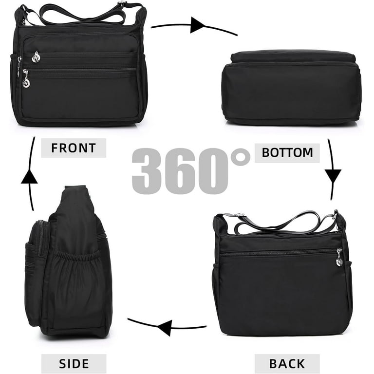 Nylon Multi-Pocket Shoulder Strap Crossbody Bag for Women Nylon Multi-Pocket Shoulder Strap Crossbody Bag for Women