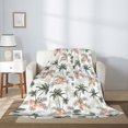thumbnail image 2 of Disketp Vintage Palm Trees Cozy Flannel Fleece Throw Blanket: Has a velvety texture for All Seasons - Perfect for Women, Men, & Kids"40"x30", 2 of 6