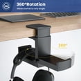 thumbnail image 3 of Soporte para auriculares EURPMASK Dual, giratorio 360°, negro, 3 of 8