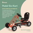 thumbnail image 2 of hauck Ergonomic Pedal Ride On Go Kart Toys for Boys and Girls Ages 4 to 8, Orange, 2 of 12