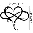 thumbnail image 2 of Infinity Heart Metal Wall Art – Eternal Love Decor, Geometric Hollow Steel Sculpture, Unique Bedroom & Wedding Decoration, Romantic Heart-Shaped Plaque for Couples，room decor, 2 of 16