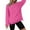 Hot Pink, variant on YTCAMLO Women's Casual Sweatshirts Crewneck Long Sleeve Shirts Pullover Sweatshirts Fuzzy Fleece Slit Midweight Pullover Fall Fashion Tops