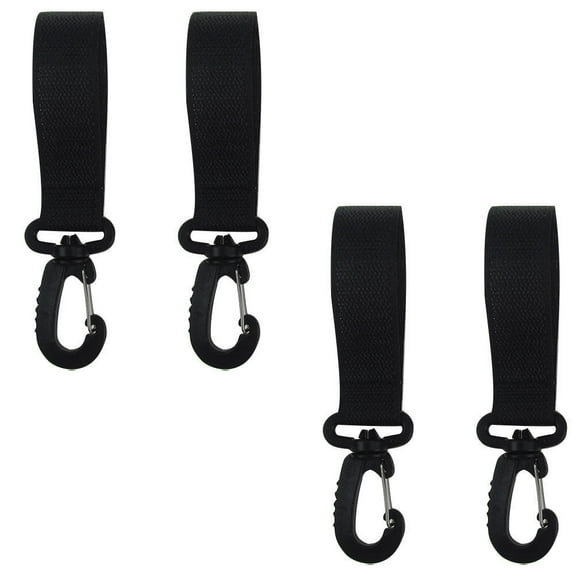 ELAYARD 360° Rotating Black Polyester Pram Hooks for Strollers, and Convenient Stroller Accessories