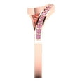 thumbnail image 4 of 0.21 ct Brilliant Round Cut Simulated Pink Diamond 14k Rose Gold Stackable Band SZ 3.75, 4 of 6
