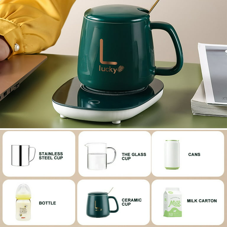 Ceramics Cup Coffee Mug gift set Usb Electric Warmer Constant Temperature  Mat Milk Tea Water Heater Home Office Gifts For Girls
