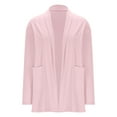 thumbnail image 6 of Lightweight Cardigans for Women with Two Pockets Open Front Long Sleeve Casual Cardigan Jacket Tops Blouses (XL, Pink), 6 of 7