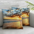 thumbnail image 3 of Orinice Sunset Clouds Graphic Decorative Cushion Throw Pillow Cover for Home Couch Bedroom Sofa, Aesthetic Summer Pillowcase 1PC 18x18in, 3 of 5