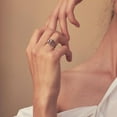 thumbnail image 2 of Stainless Steel Diamond Inlaid Irregular Open Ring Unisex Geometric Titanium Steel Finger Jewelry R2401011, 2 of 6