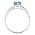 thumbnail image 4 of 2 ct Oval Cut Blue Moissanite Solitaire Engagement Ring for Women in 18K White Gold, 4 of 5
