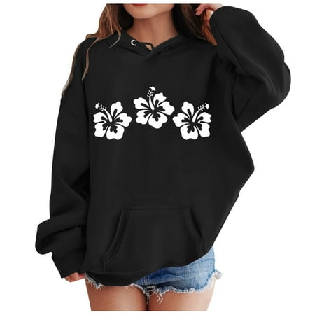 

Hoodies For Toddler Girl Girl s Hoodie Long Sleeve Soft Sweatshirt Graphic Hoody Kids Cute Pullovers Top Clothes For Girls Hoodie Toddler To Little Kid Black 130