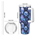thumbnail image 4 of Pofeuu Skull blue crystal flower Print 40oz Ice Bully With Handle And Straw Stainless Steel Vacuum Insulated Cup And 2 In 1 Straw Lid, 4 of 8