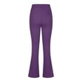 thumbnail image 7 of Pxkloy Women's Bootcut Stretch Dress Pants Wide Leg Yoga Pants Woman High Waisted Stretchy Dressy Work Pants with Pockets Purple,XL, 7 of 7