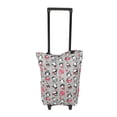 thumbnail image 1 of Carrito de compras plegable portátil para el hogar, carrito utilitario para comestibles, bolsa de compras grande para personas mayores con ruedas flexibles y barra de tracción retráctil., 1 of 14