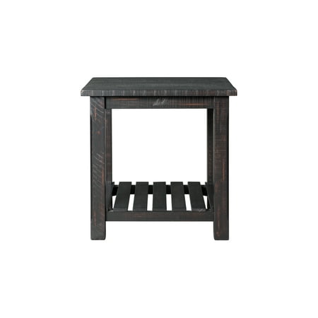 - Martin Svensson Home Barn Door Collection End Table, Antique Black
