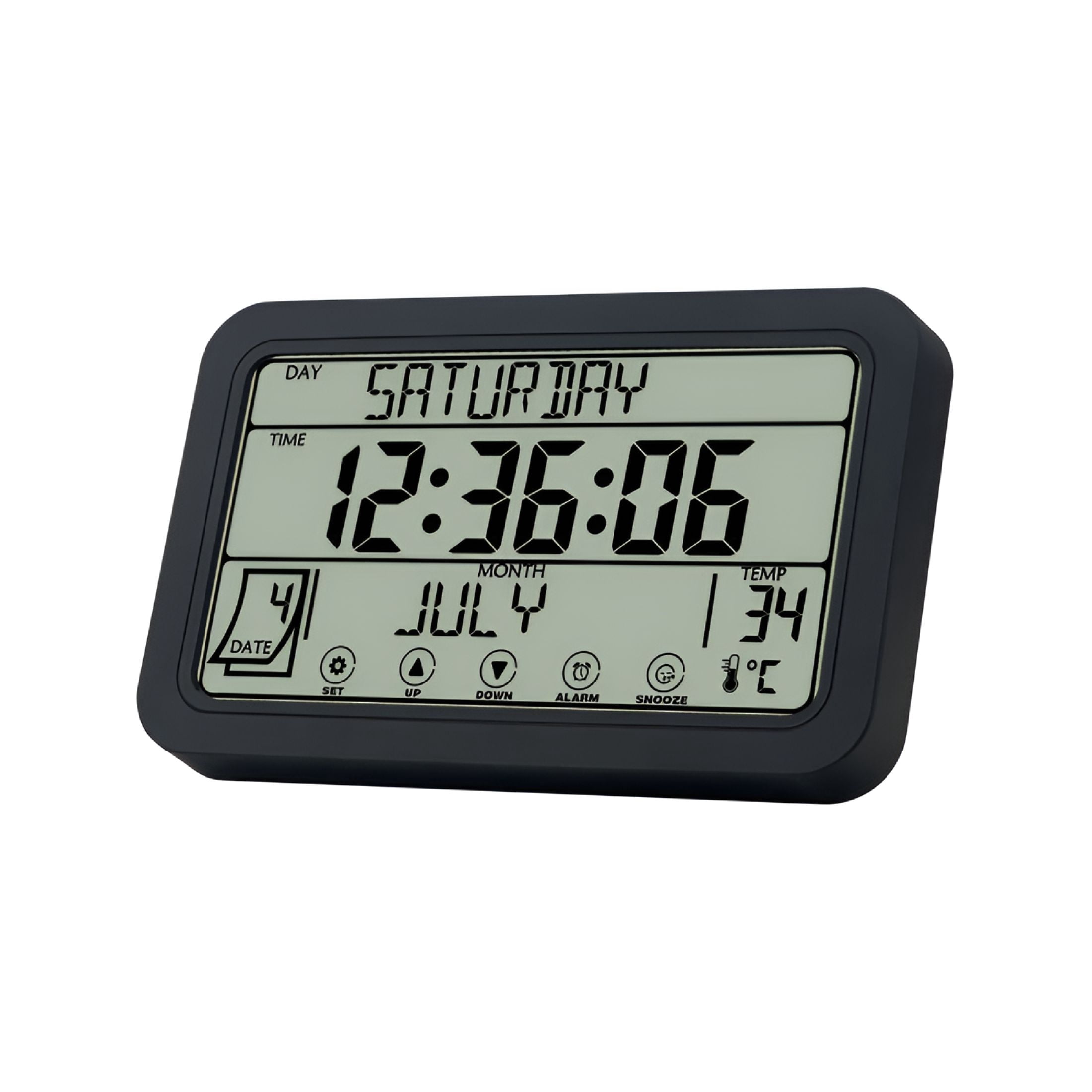 GJX Weather Station Wireless Indoor/Outdoor Temperature Atomic Clock Battery Powered With High Accuracy Sensor,Indoor Outdoor Thermometer Wireless Black