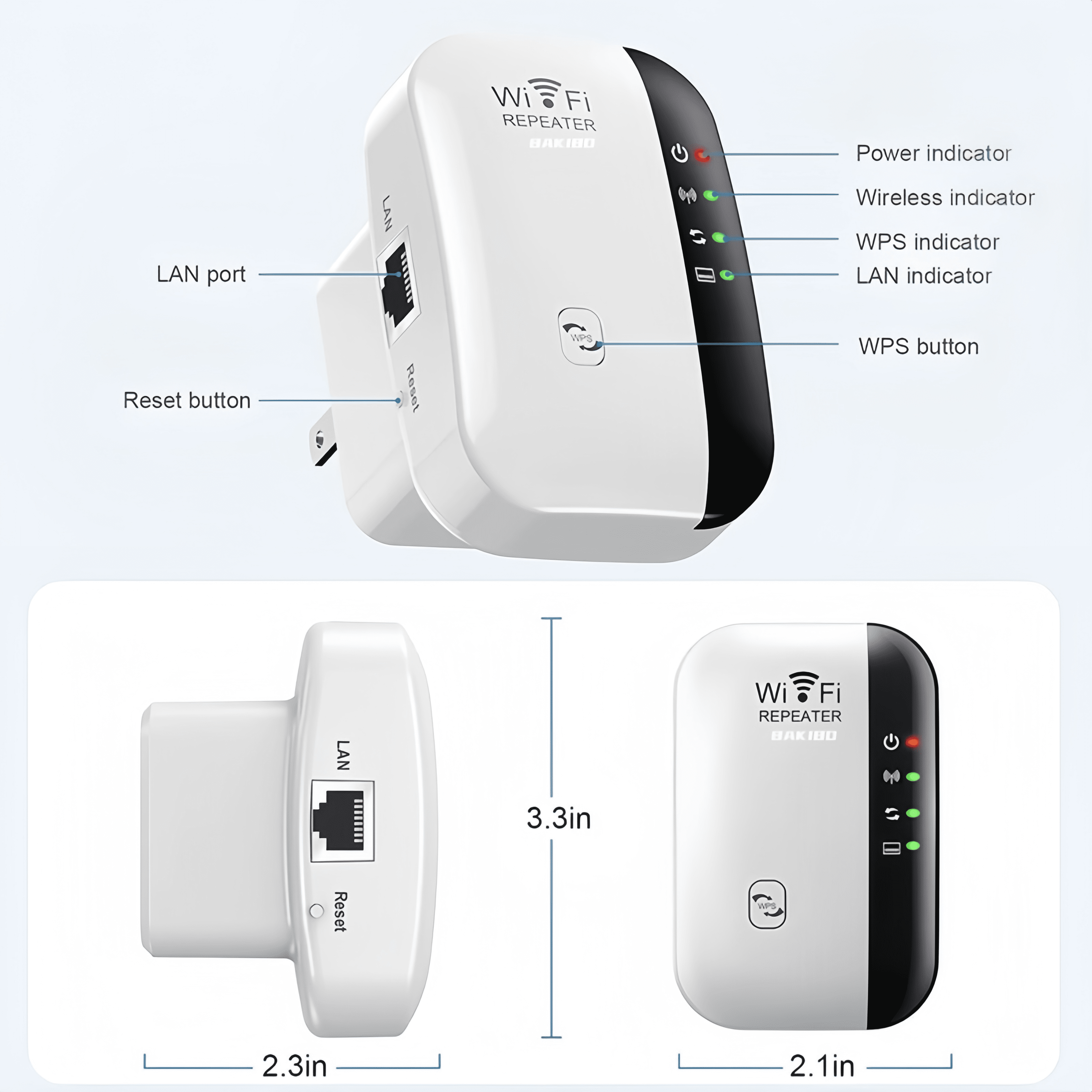 WiFi Extender Signal Booster Up to 5000sq.ft and 50 Devices, WiFi Range Extender, Wireless Internet Repeater, Long Range Amplifier with Ethernet Port, 1-Key Setup, Access Point, Alexa Compatible