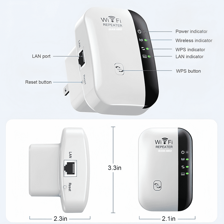 WiFi Extender Signal Booster Up to 5000sq.ft and 50 Devices, WiFi Range Extender, Wireless Internet Repeater, Long Range Amplifier with Ethernet Port, 1-Key Setup, Access Point, Alexa Compatible