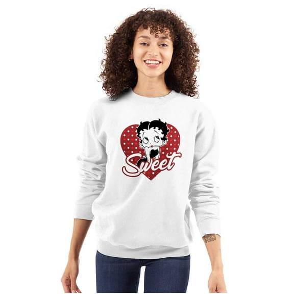 Betty Boop Sweetheart Love Cute Women Crewneck Sweatshirt Brisco Brands S
