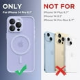 thumbnail image 2 of Magnetic for iPhone 14 Pro Case, [Compatible with MagSafe] [Full Camera Protection] Shockproof Protective Slim Translucent Matte Phone Case for iPhone 14 Pro 6.1'', Lilac, 2 of 14
