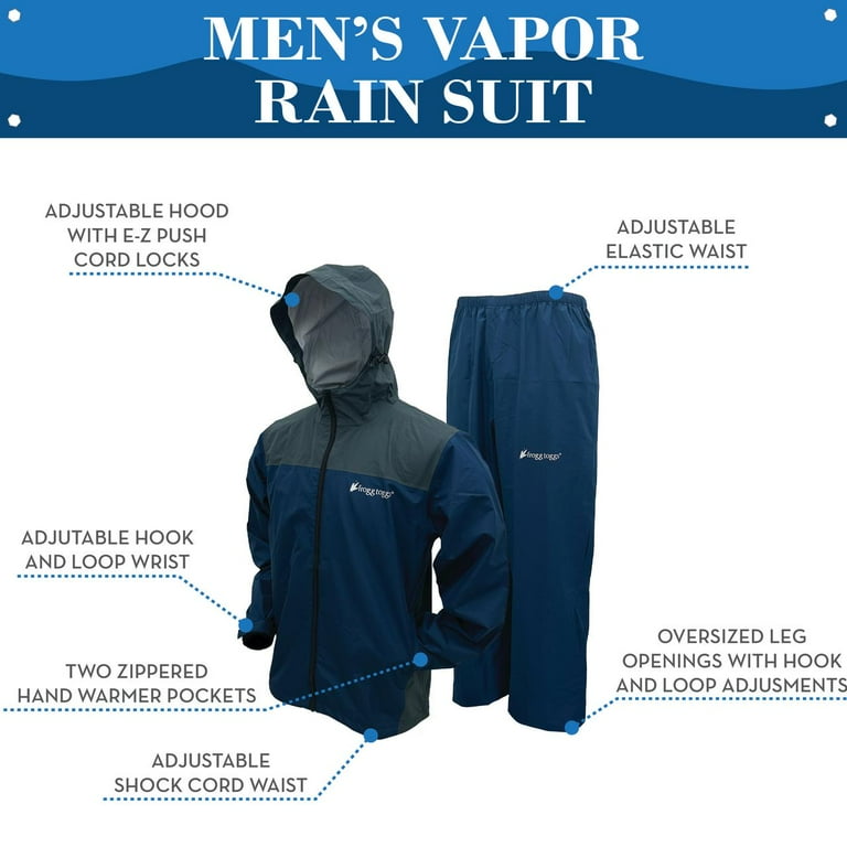 Frogg Toggs Vapor Rain Suit - Waterproof & Breathable - Blue