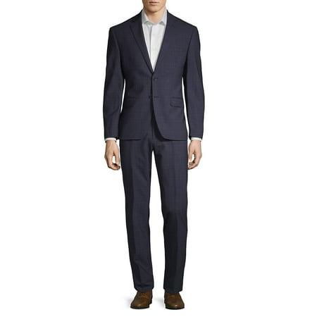 Plaid Wool-Blend Suit