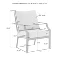 thumbnail image 3 of Otto 4 Piece Outdoor Loveseat Patio Furniture Set Gray, Matte Black - Loveseat, Coffee Table, & 2 Armchairs, 3 of 17