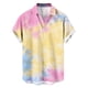 thumbnail image 4 of Ceisia Gradient Print Short Sleeve Button-Down Shirts for Men Slim Fit Casual Summer Beach Tops Yellow XXXL Gifts, 4 of 6
