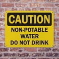 thumbnail image 4 of (2 Pack) Non-Potable Water Do Not Drink OSHA Caution Sign 10 Inch X 7 Inch Plastic Sign, Weather Resistant, UV Protected for Workplace, Business, and Construction Site, Made in the USA, 4 of 8