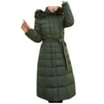 thumbnail image 2 of GaThRRgYP Womens Long Coats and Jackets,Women's Fall and Winter Long Sleeved Warm Cotton Jacket, 2 of 3
