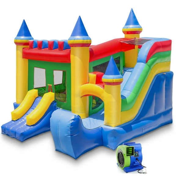Cloud 9 Commercial Grade Castle Bounce House with Slide - 100% PVC 16' x 17' Bouncer - Inflatable Only