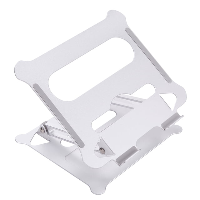 TFixol Support d'Ordinateur Portable en Aluminium Réglable avec Rotation à 180°, Coussinets en Silicone Antidérapants, Base Ventilée, Compatible avec Ordinateurs Portables 15,6 Pouces, Argent Ou Noir